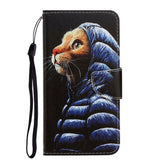 3D Colored Drawing Horizontal Flip PU Leather Case with Holder & Card Slots & Wallet